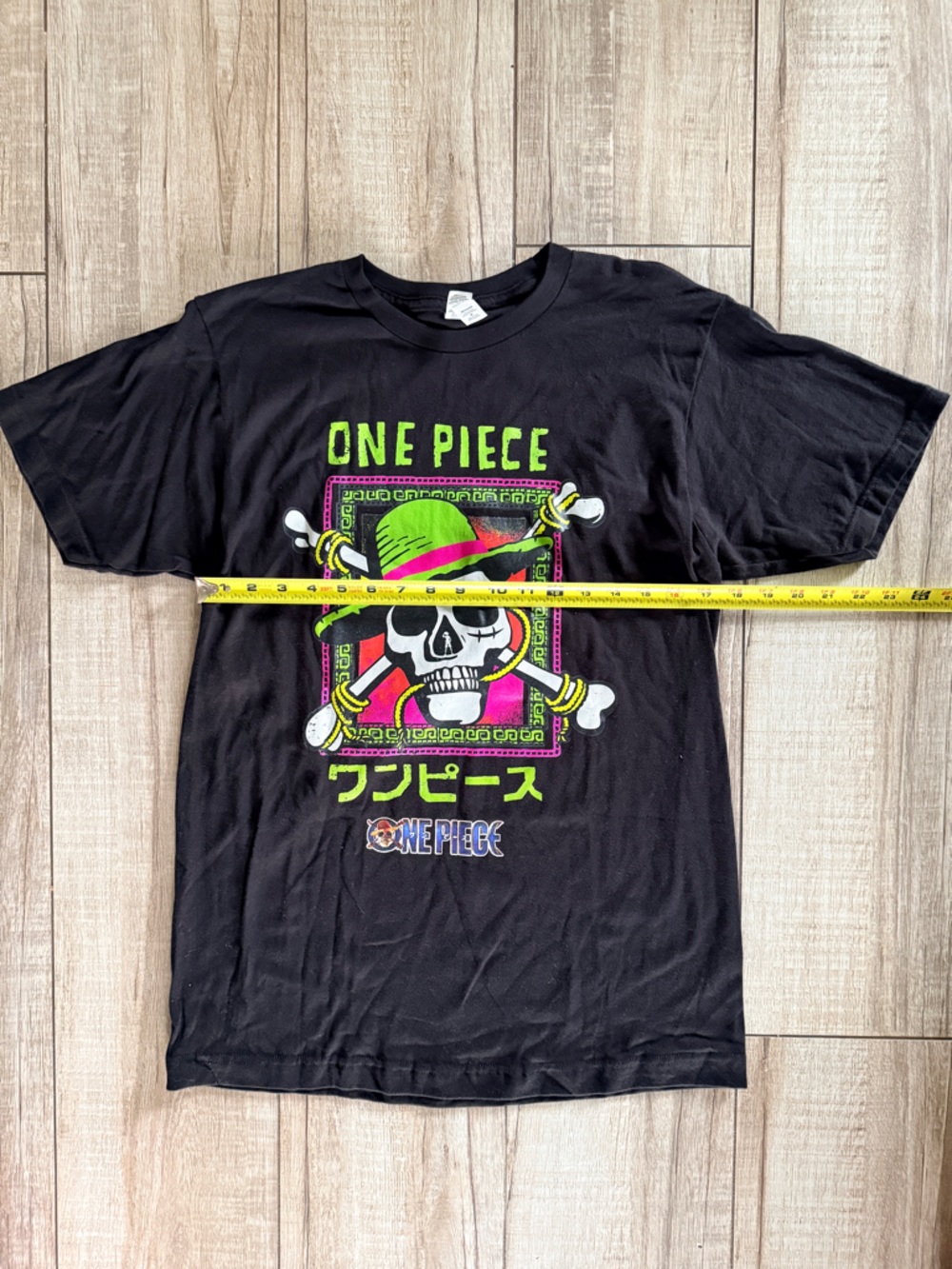 Onepiece Men's Black Graphic Tee with Neon Skull Logo - Picture 5 of 7